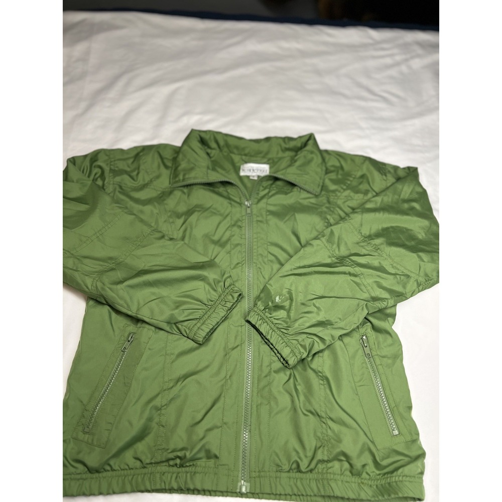 Vintage 90s Kaktus Womens Windbreaker Green - Full Zip Size Small